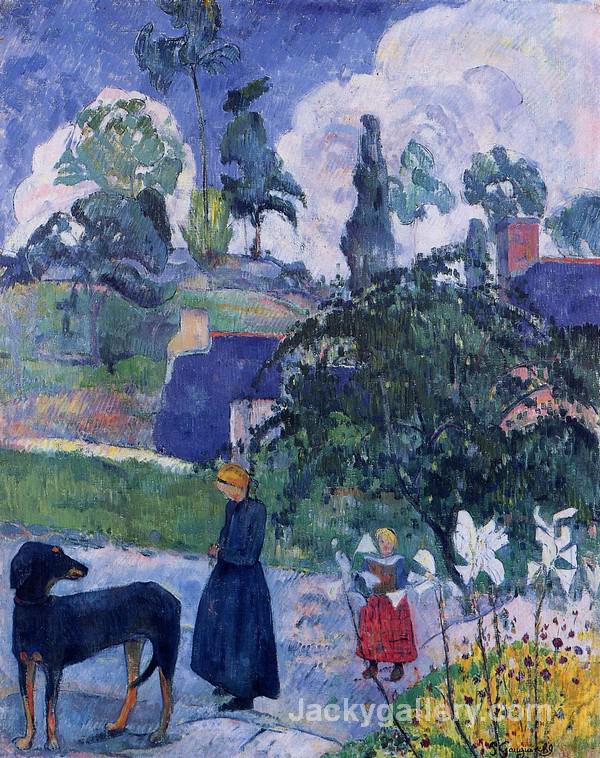 Among the Lillies by Paul Gauguin paintings reproduction